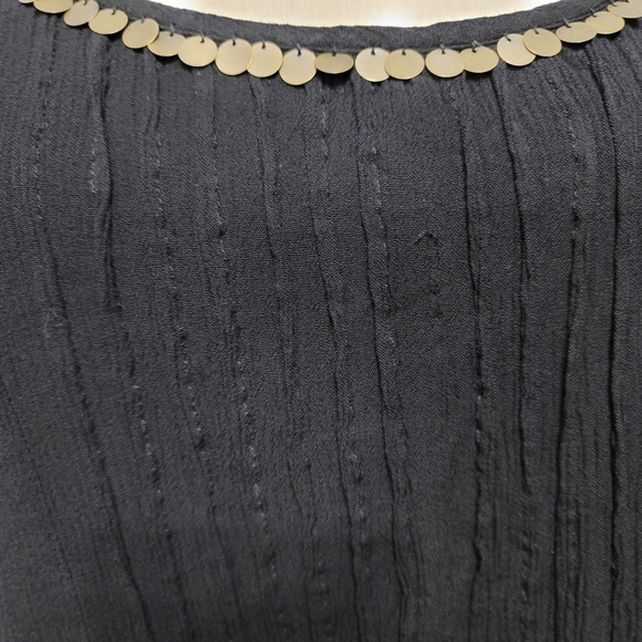 Torrid Black GAUZE TRAPEZE DRESS - Brass Beading plus size 1 - Picture 4 of 9